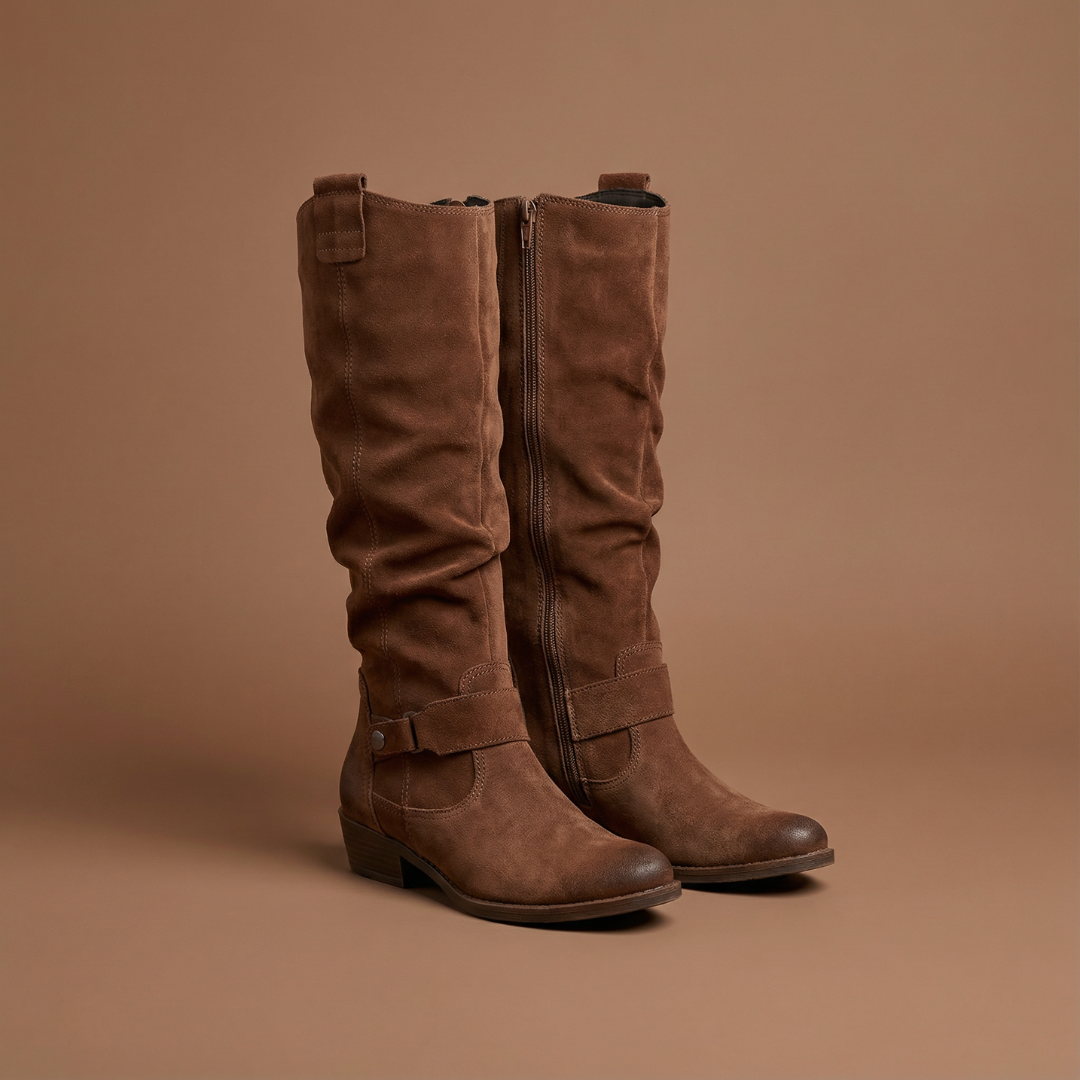 Lina | Stivali effetto camoscio comodi e caldi - Ivano.