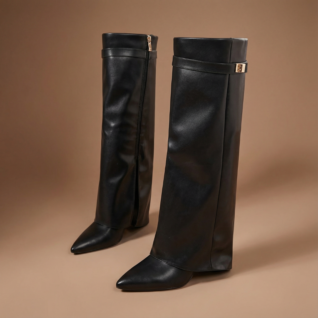 Luna | Stivali in Pelle con Gambale Largo - Ivano.