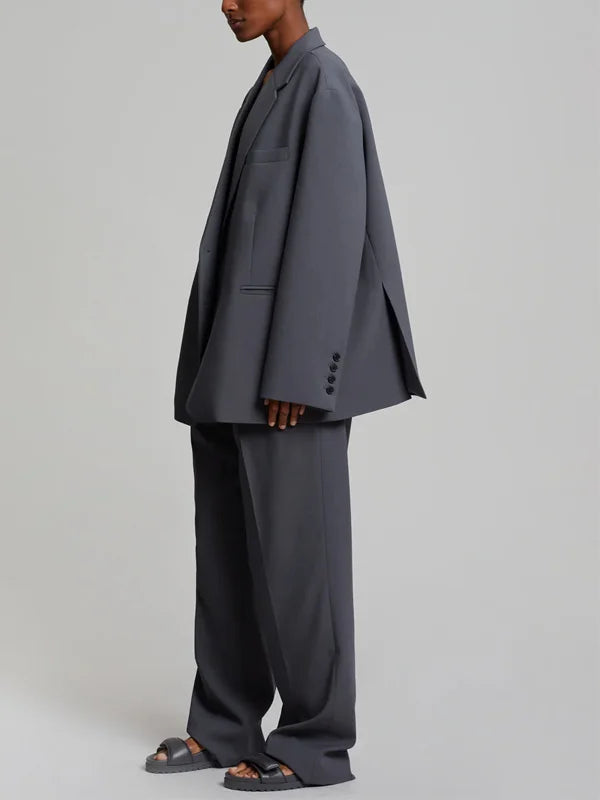 Ivano Milano™ | Blazer Grigio Oversize