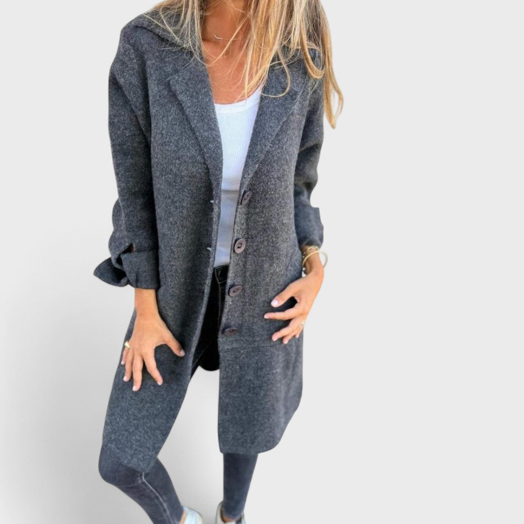 Ivano Milano™ | Cappotto lungo casual con risvolto
