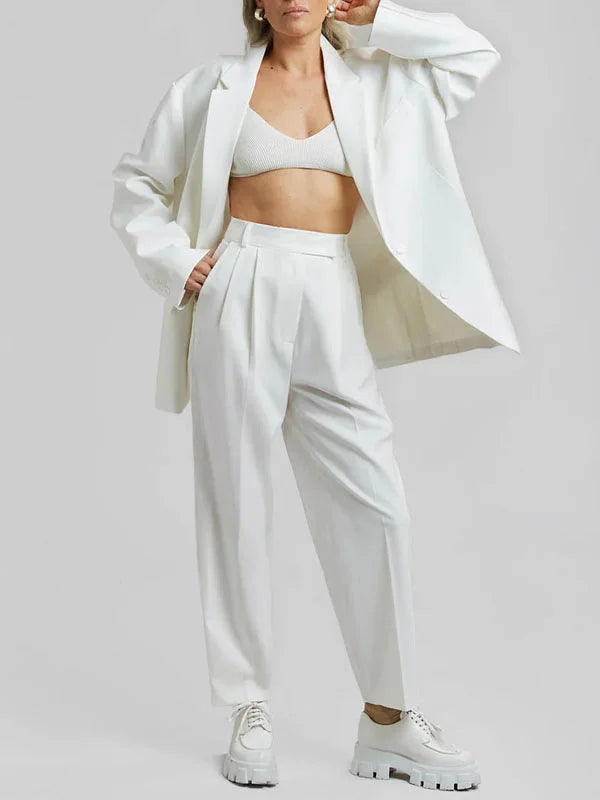 Ivano Milano™ | Blazer Oversized Clean-Line Bianco