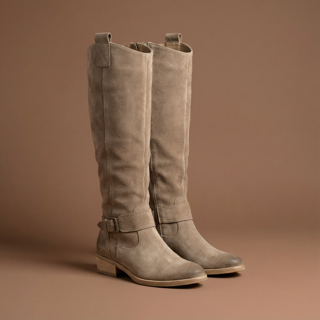 Lina | Stivali effetto camoscio comodi e caldi - Ivano.