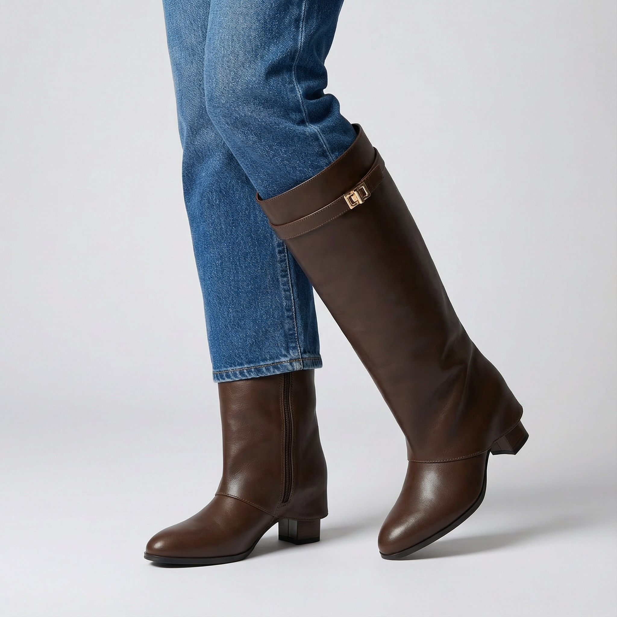 Luna | Stivali in Pelle con Gambale Largo - Ivano.