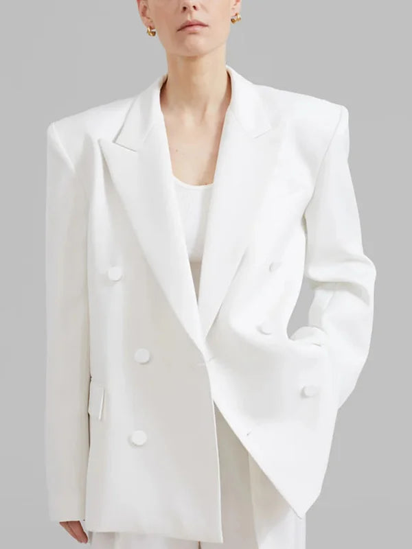 Ivano Milano™ | Blazer Bianco Oversize Doppiopetto