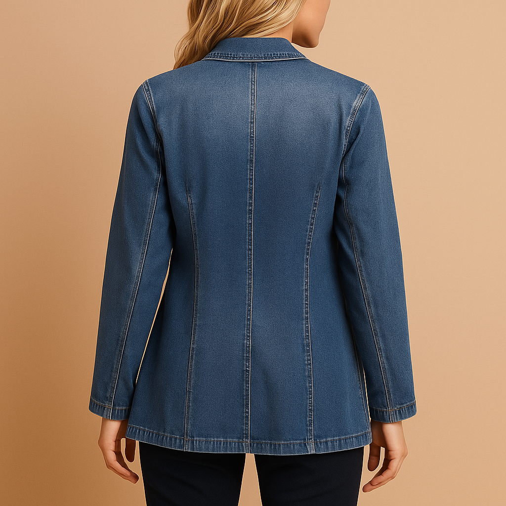 Ivano Milano™ | Blazer in denim con vestibilità sagomata per donne