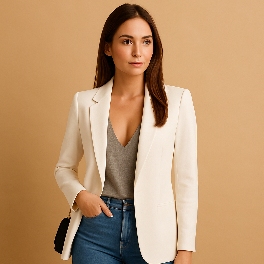 Ivano Milano™ | Blazer lungo con taglio slim per donna