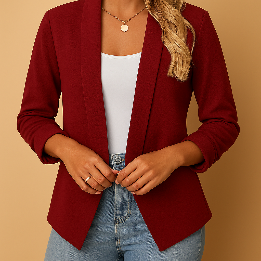 Ivano Milano™ | Blazer aperto con taglio elegante per donne
