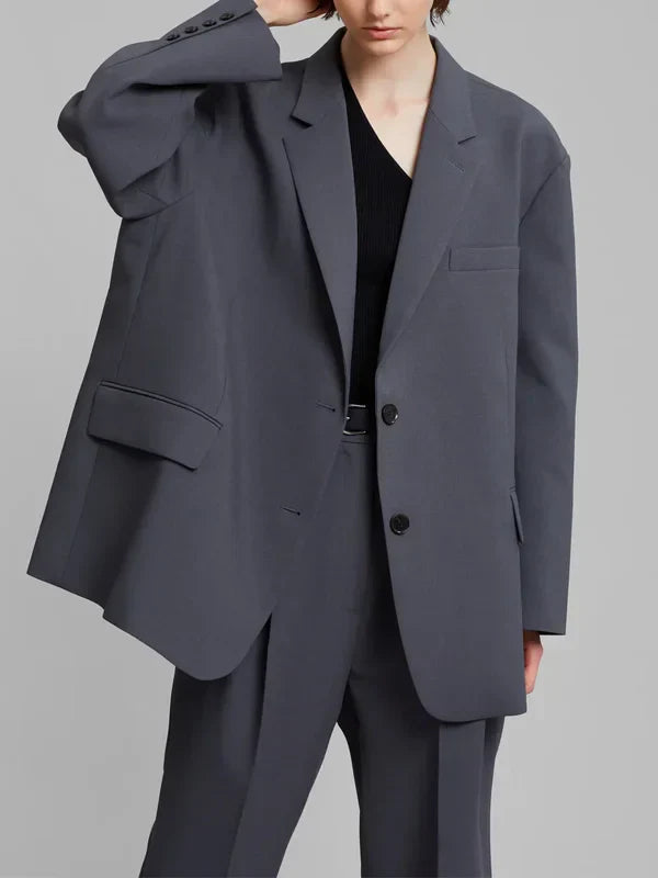 Ivano Milano™ | Blazer Grigio Oversize