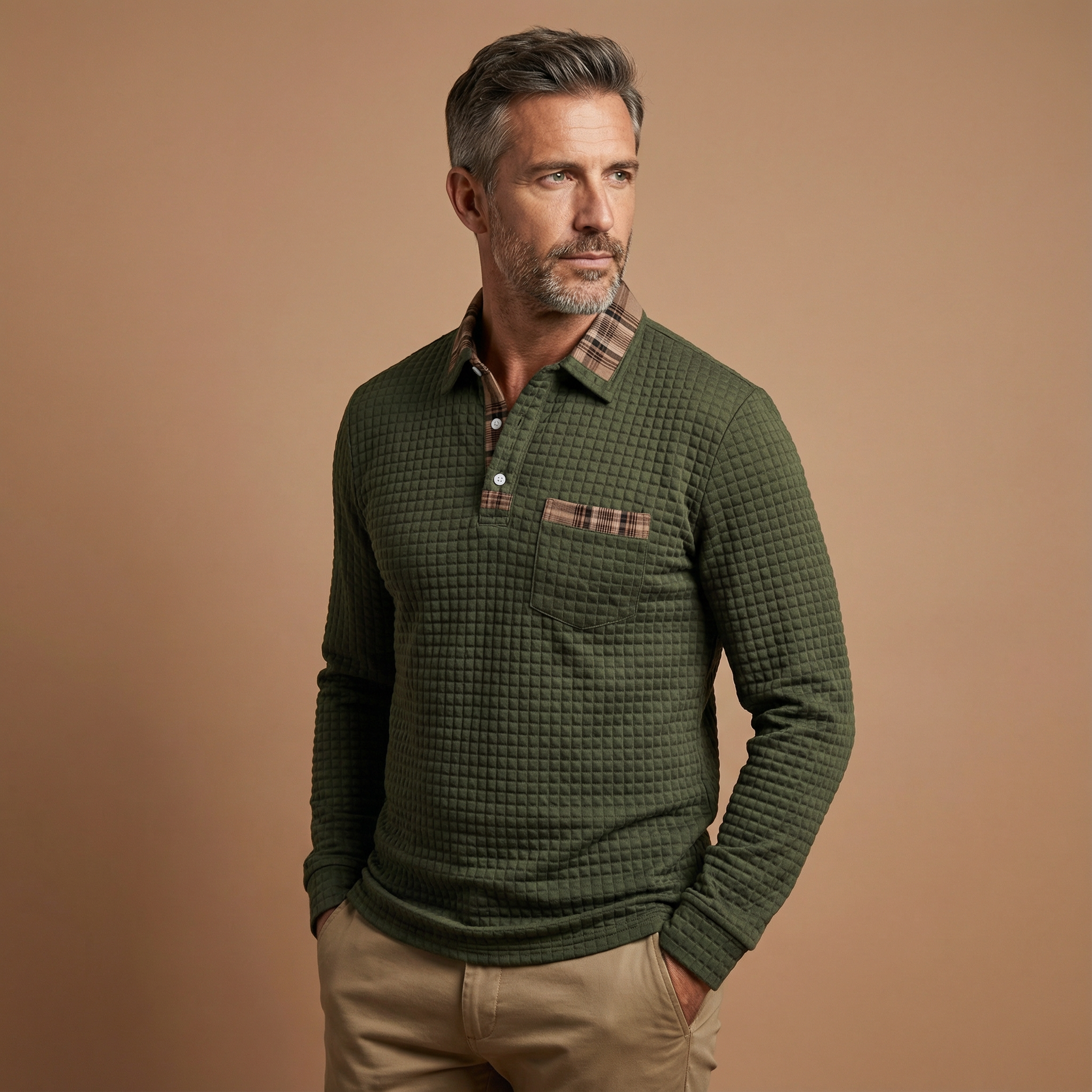 MARCO™ | MAGLIA COLLETTO TARTAN - Ivano.