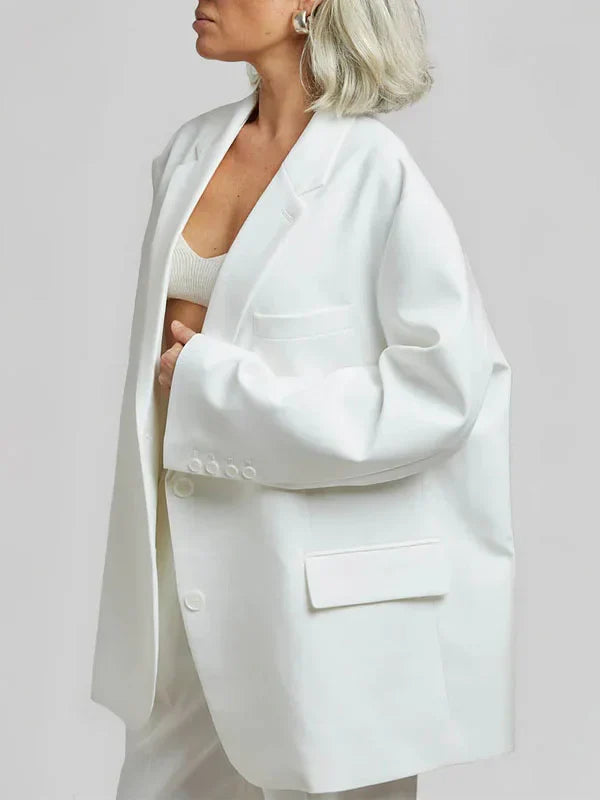 Ivano Milano™ | Blazer Oversized Clean-Line Bianco