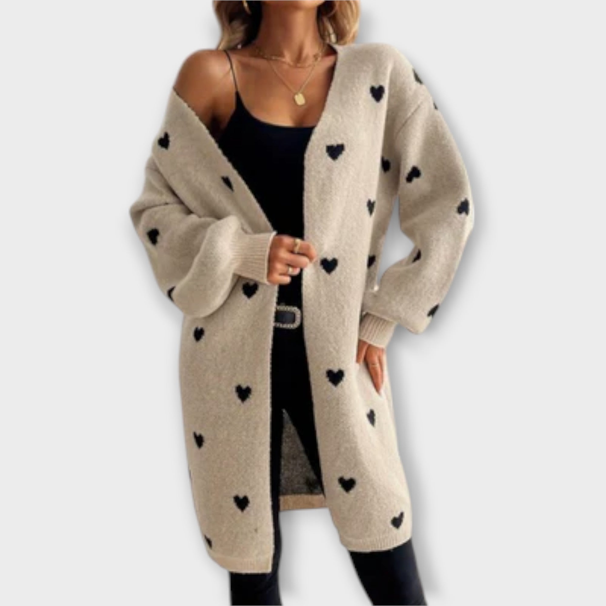 Julia - Cardigan con Motivo a Cuori - Ivano.