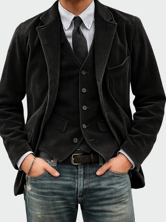 Tommy | Completo di 2 pezzi: Blazer e Gilet in Velluto - Ivano.