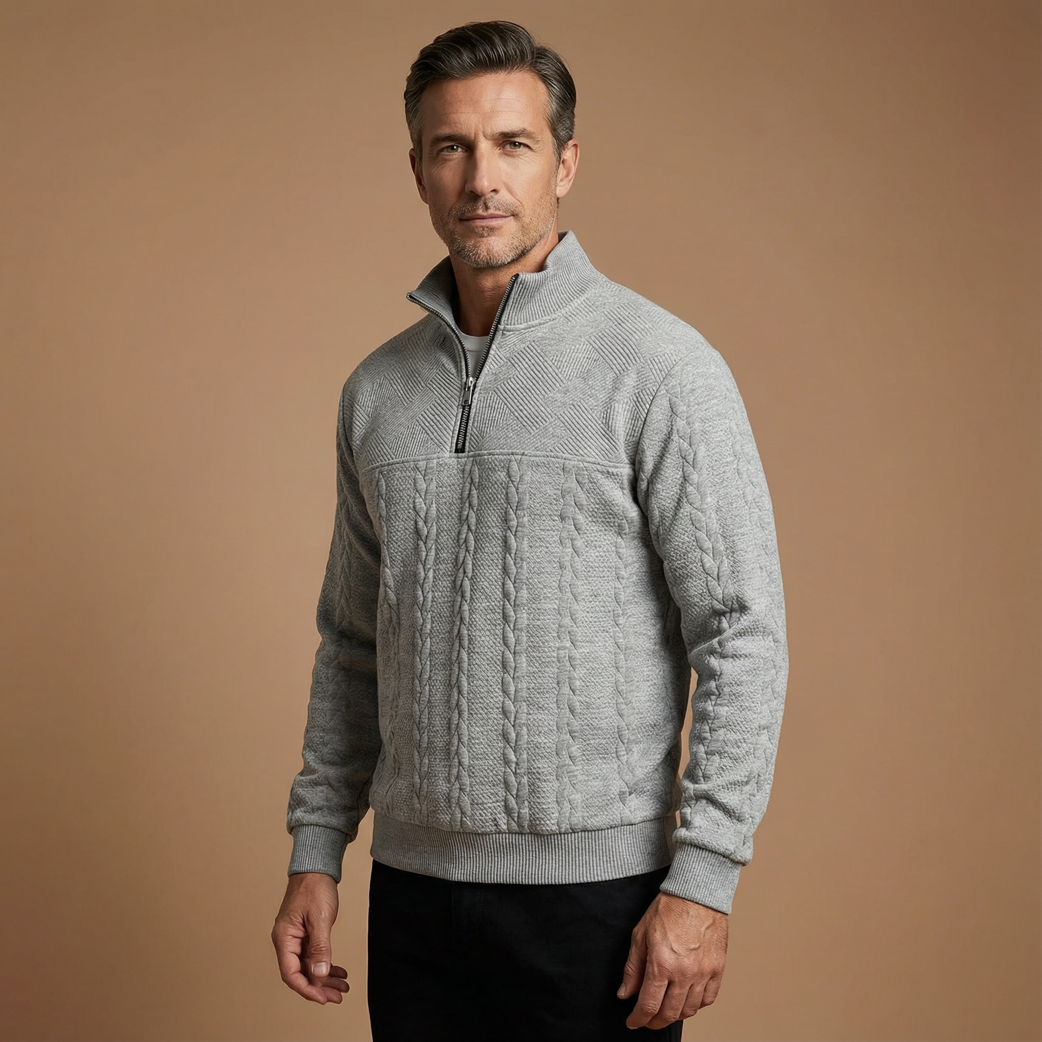 Alessandro™| felpa trendy con chiusura a zip - Ivano.