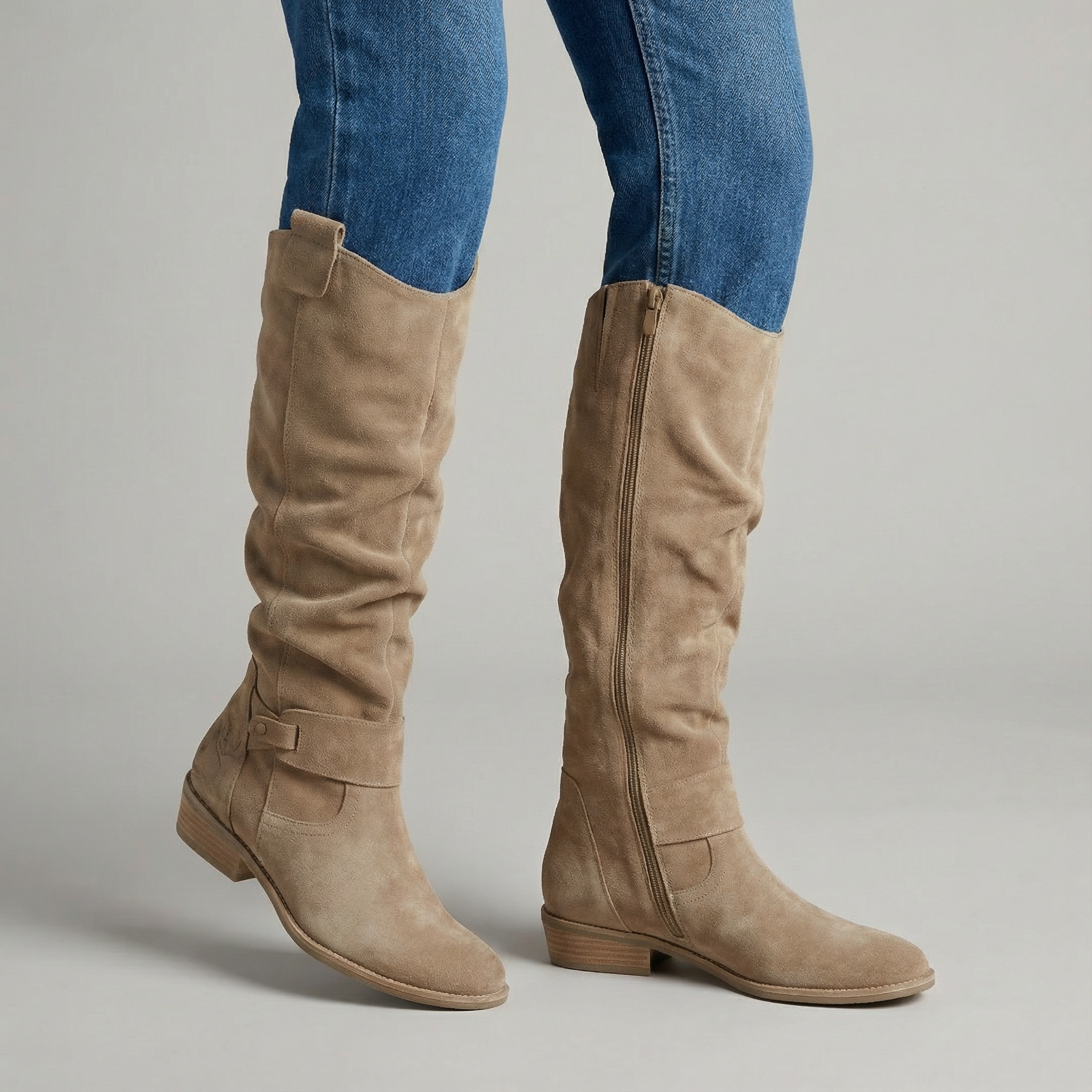 Lina | Stivali effetto camoscio comodi e caldi - Ivano.