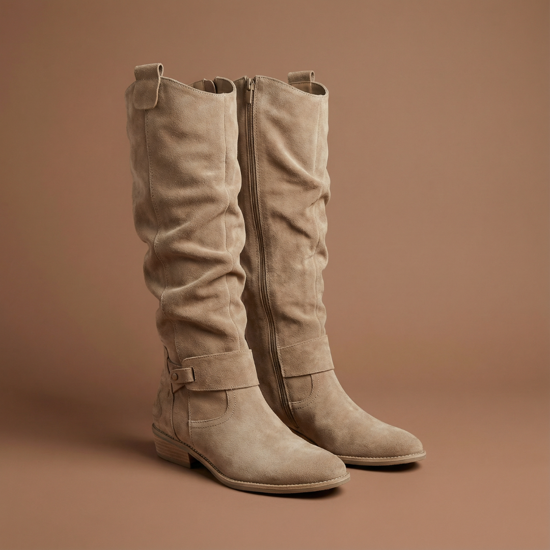 Lina | Stivali effetto camoscio comodi e caldi - Ivano.