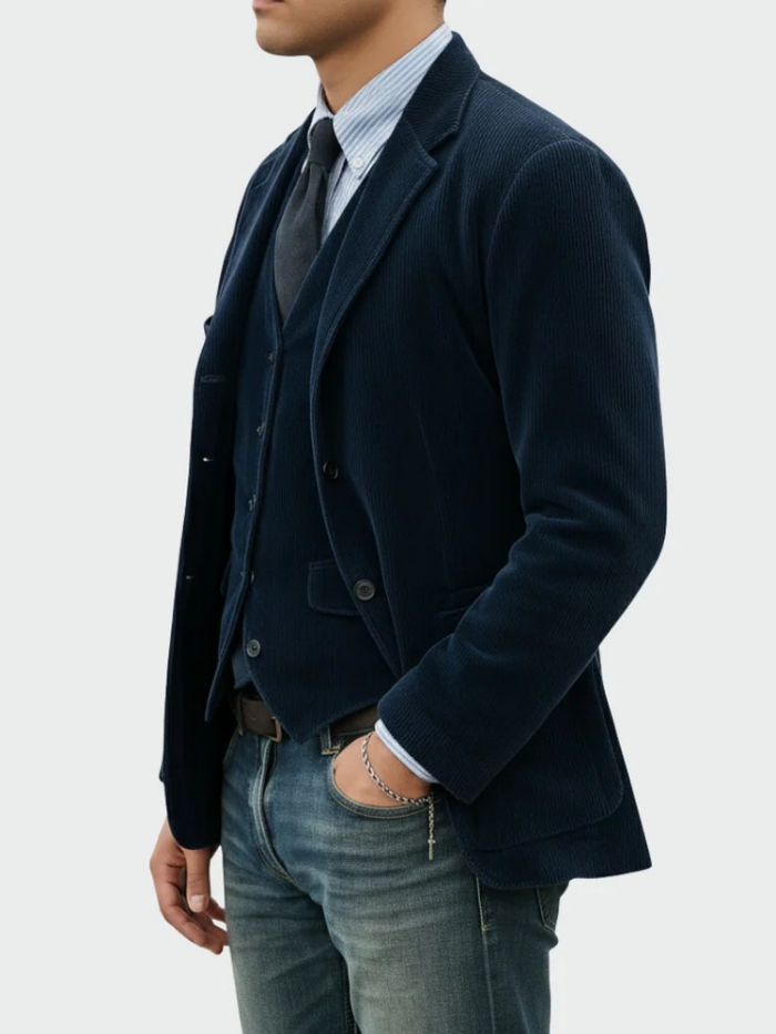 Tommy | Completo di 2 pezzi: Blazer e Gilet in Velluto - Ivano.