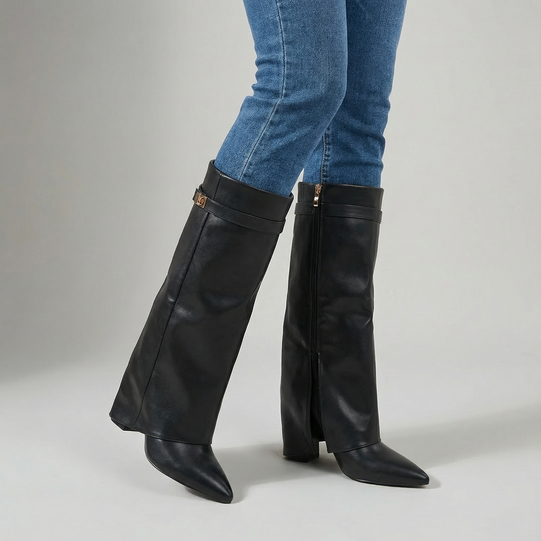 Luna | Stivali in Pelle con Gambale Largo - Ivano.