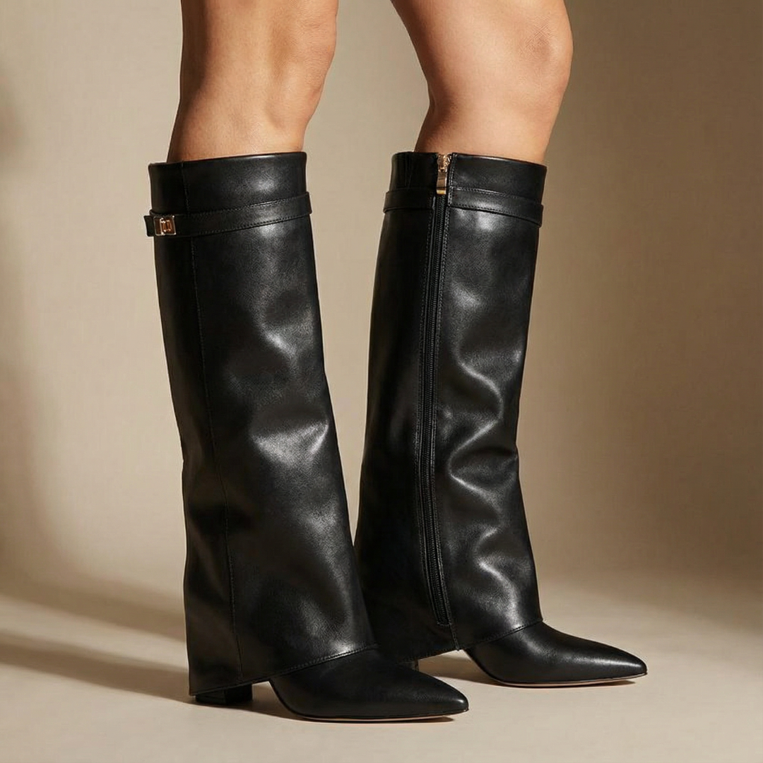 Luna | Stivali in Pelle con Gambale Largo - Ivano.