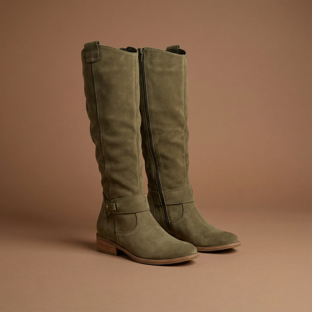 Lina | Stivali effetto camoscio comodi e caldi - Ivano.