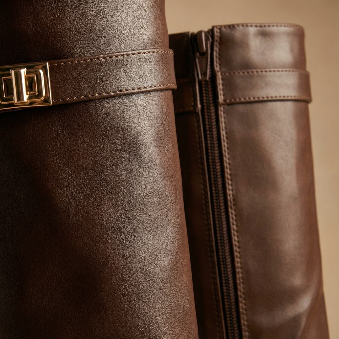 Luna | Stivali in Pelle con Gambale Largo - Ivano.