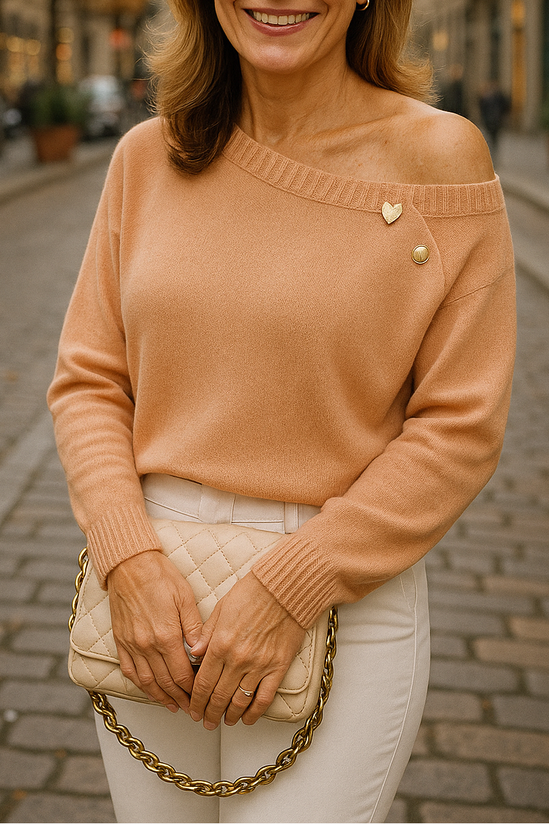 Ivano Milano™ | Maglione Roxanne – Eleganza Asimmetrica per la Donna Moderna