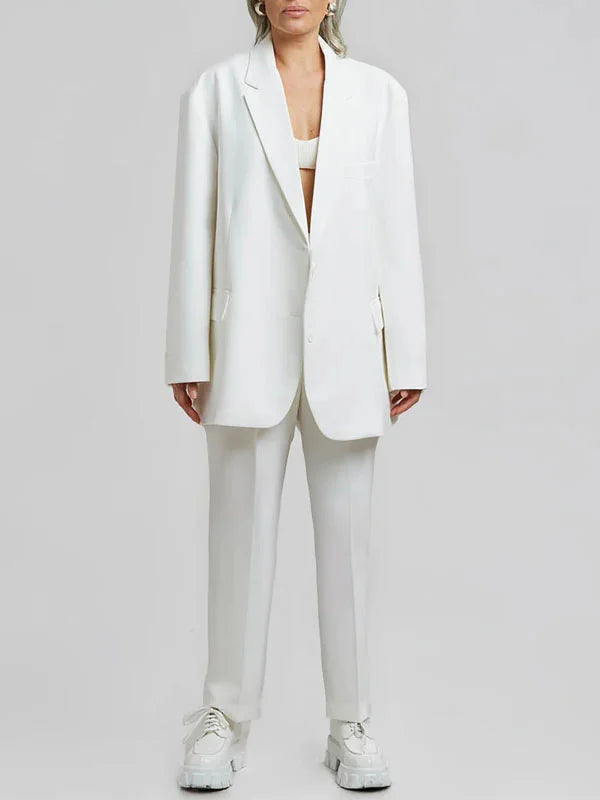 Ivano Milano™ | Blazer Oversized Clean-Line Bianco