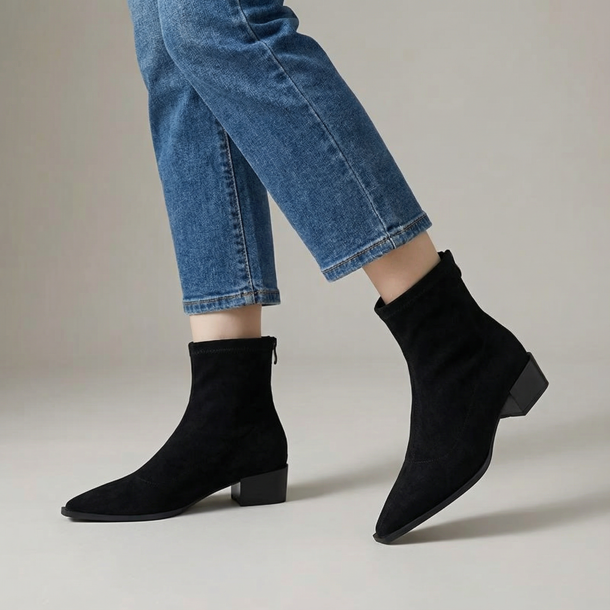 Chiara | Stivaletti Eleganti con Tacco Basso - Ivano.