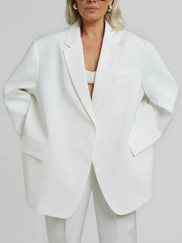 Ivano Milano™ | Blazer Oversized Clean-Line Bianco